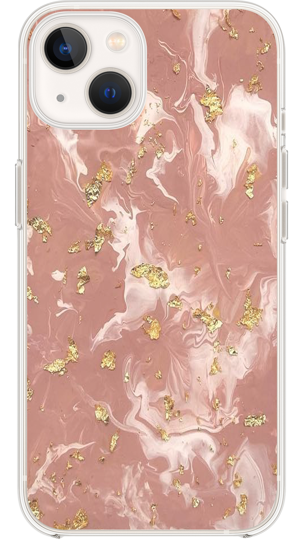 Phone case with marble effect paint